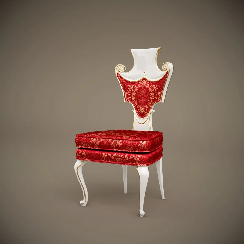 baroque chair c1 3D Model .c4d .max .obj .3ds .fbx .stl .blend 