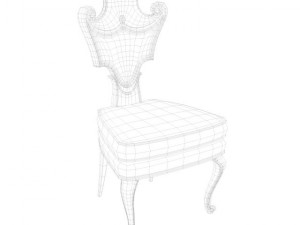 baroque chair c1 3D Модель