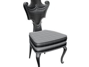baroque chair c1 3D Модель