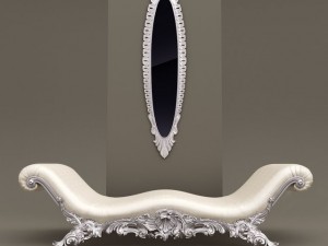belloni chaiselove and mirror 3D मॉडल