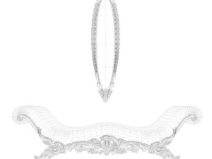 belloni chaiselove and mirror 3D 모델