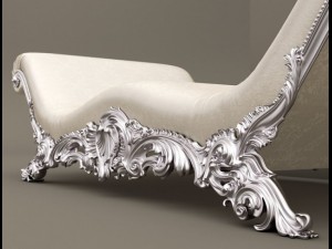 belloni chaiselove and mirror 3D 모델