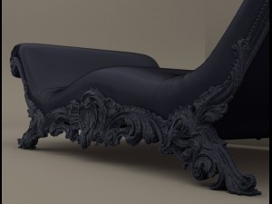 belloni chaiselove and mirror 3D 모델
