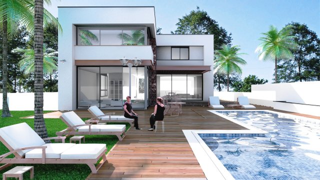 exterior scene  models and textures 3D 模型 .c4d .max .obj .3ds .fbx .stl .blend 