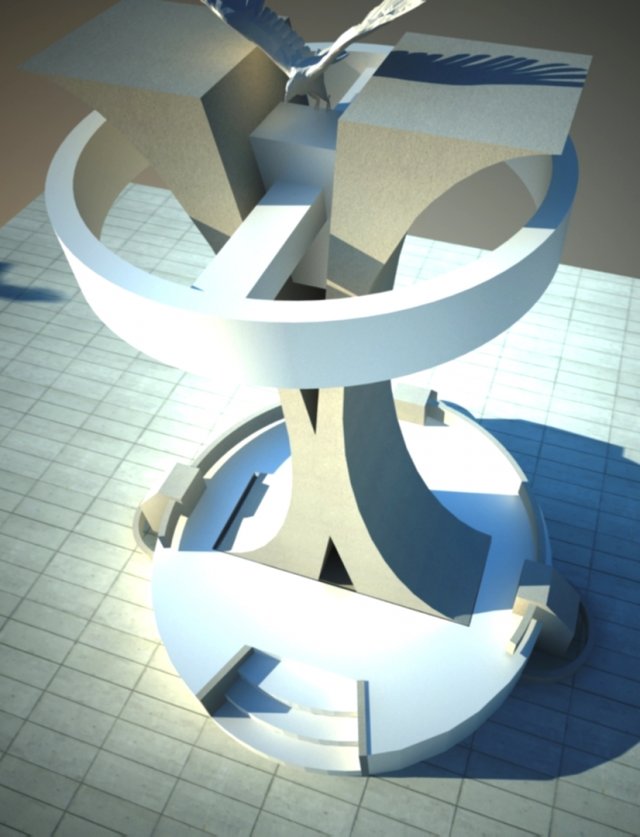 decorative modern monument Modelo 3D .c4d .max .obj .3ds .fbx .stl .blend 