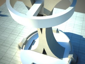 decorative modern monument Model 3D