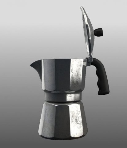 old moka pot Model 3D .c4d .max .obj .3ds .fbx .stl .blend 