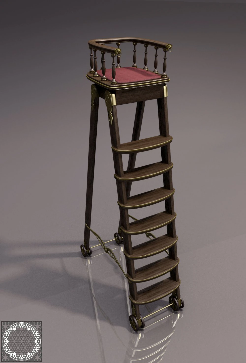 ladder 3D Model .c4d .max .obj .3ds .fbx .stl .blend