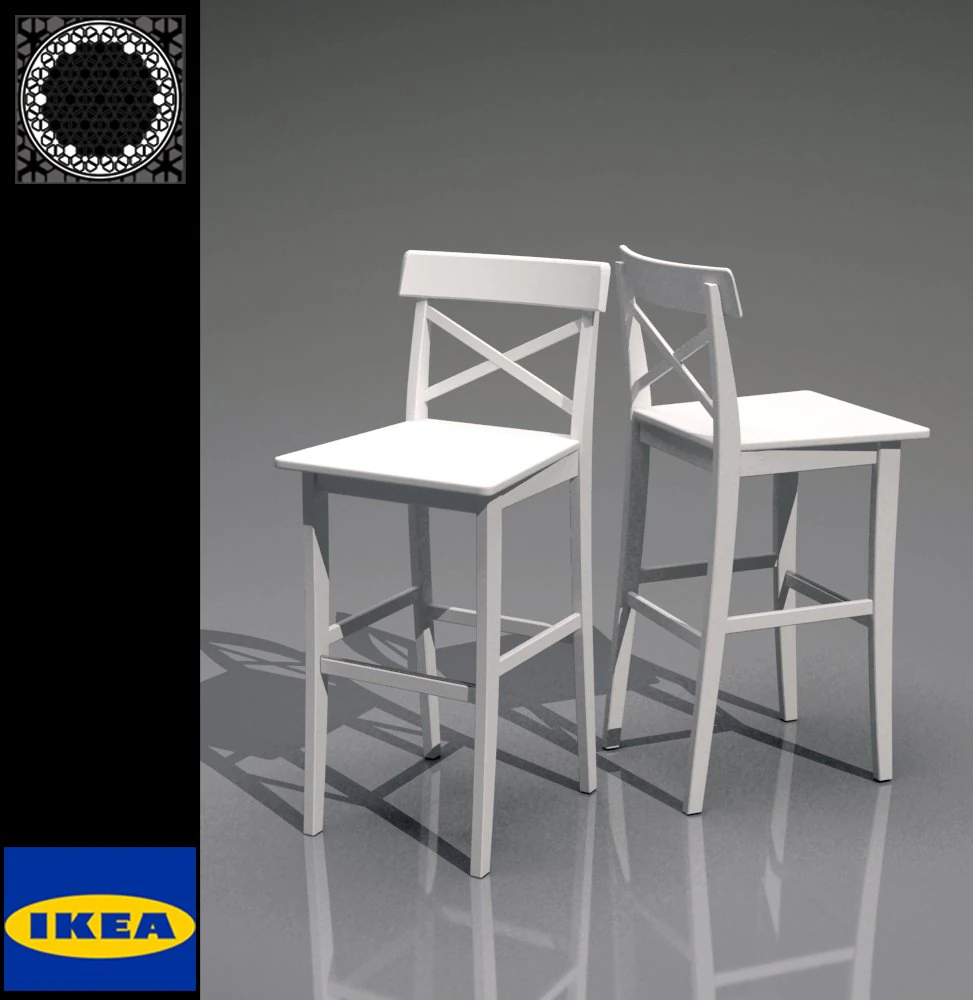 chair ikea 3D Model .c4d .max .obj .3ds .fbx .stl .blend 
