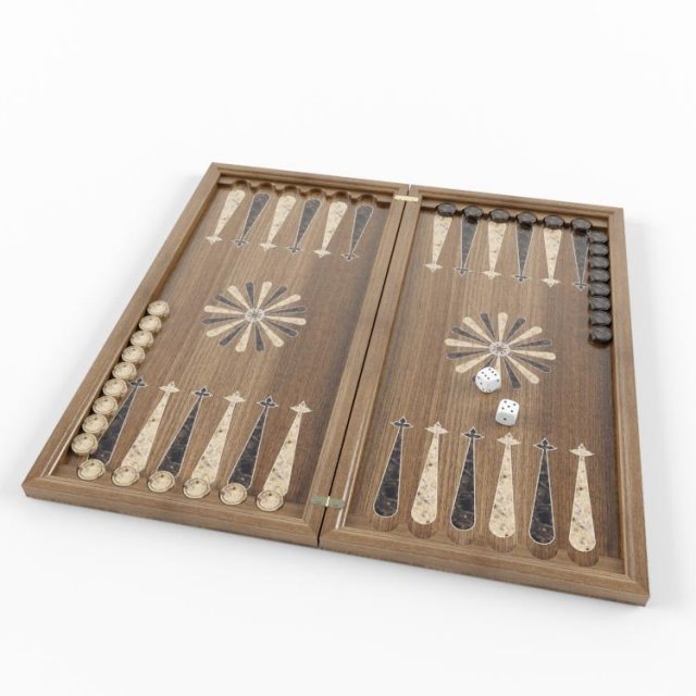 backgammon 3D Model .c4d .max .obj .3ds .fbx .stl .blend 