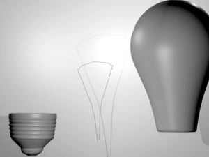light bulb no texture  material 3D Model