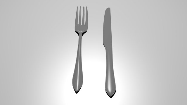 fork and knife 3D मॉडल .c4d .max .obj .3ds .fbx .stl .blend 
