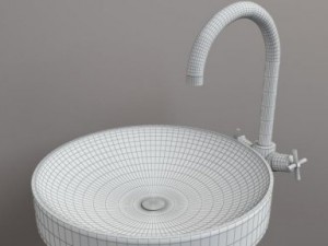 washbasin with mirror by vitra 3D 모델