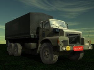 belgian army volvo logistics truck Modèle 3D