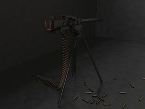 127 mm dshk machine 3D Model