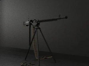 127 mm dshk machine 3D Model