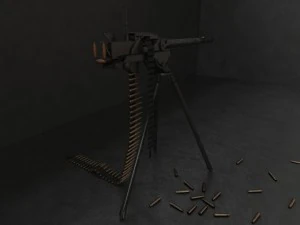 127 mm dshk machine 3D Model