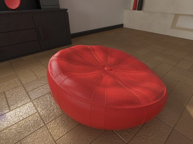 ground seat  tv sponge 3D Model .c4d .max .obj .3ds .fbx .stl .blend 
