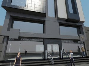 modern company building facade 3D Model