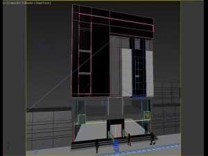 modern company building facade Modello 3D