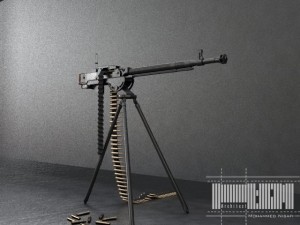 127 mm dshk machine 3D Model