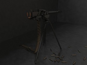127 mm dshk machine 3D Модель
