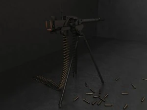 127 mm dshk machine 3D Model