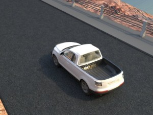 4x4 black pickup truck Modelo 3D