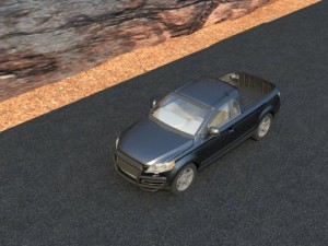 4x4 black pickup truck Modelo 3D