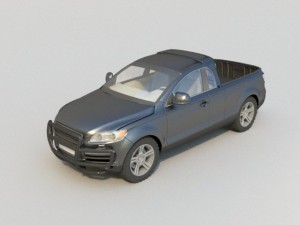4x4 black pickup truck Modelo 3D