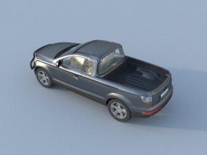 4x4 black pickup truck Modelo 3D