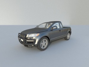 4x4 black pickup truck Modelo 3D