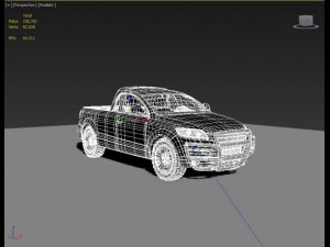 4x4 black pickup truck Modelo 3D