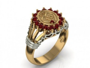 ring ruby Modello 3D