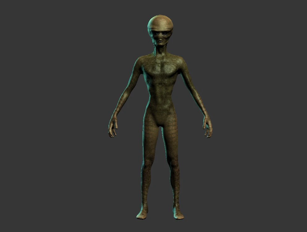 green alien by sinpros 3D Model .c4d .max .obj .3ds .fbx .stl .blend 