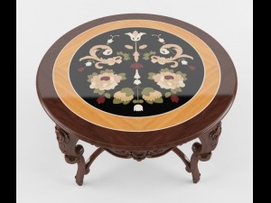 classic round table 3D Model