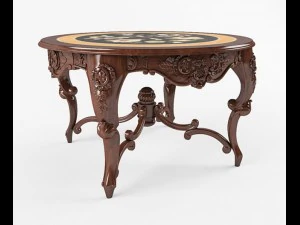 classic round table 3D Model