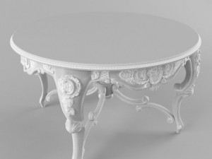 classic round table Modèle 3D