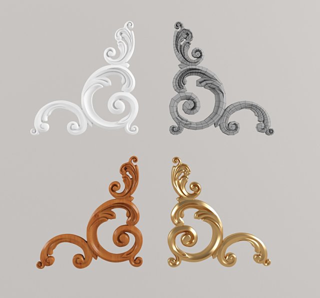 dekor Model 3D .c4d .max .obj .3ds .fbx .stl .blend 