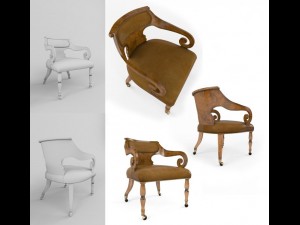 monarch chair 3D Model
