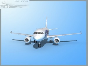 falcon3d a319 adria 3Dモデル
