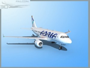 falcon3d a319 adria 3Dモデル