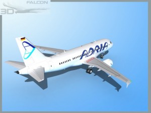 falcon3d a319 adria 3Dモデル