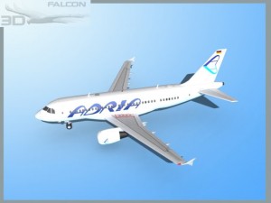 falcon3d a319 adria 3Dモデル
