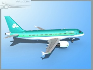 falcon3d a319 aer lingus 3D Model