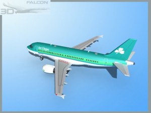 falcon3d a319 aer lingus 3D Model