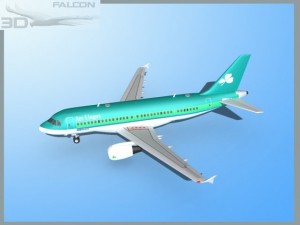 falcon3d a319 aer lingus 3D Model