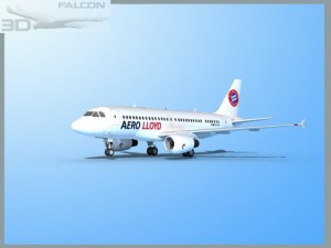 falcon3d  a319 aero lloyd 3D मॉडल