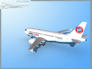 falcon3d  a319 aero lloyd 3D मॉडल
