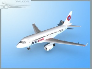 falcon3d  a319 aero lloyd 3D मॉडल